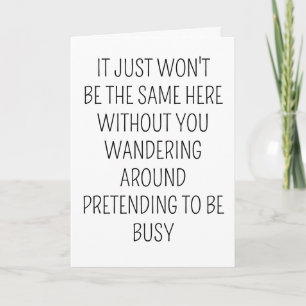 同僚の離れ贈り物の幸福な退職遠くに カード