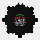 同僚はクリスマスライトに似ている オーナメントカード (正面)