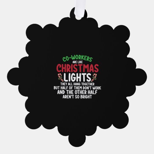 同僚はクリスマスライトに似ている オーナメントカード (正面)