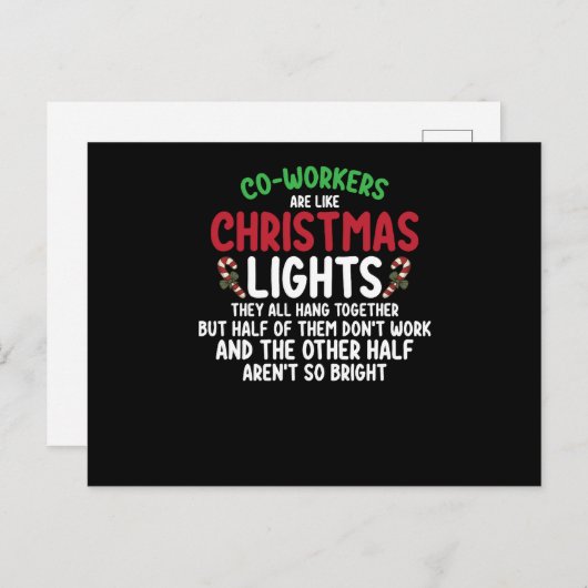 同僚はクリスマスライトに似ている ポストカード (正面/裏面)
