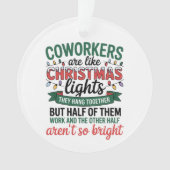 同僚はクリスマスライトオフィスのようおもしろいだ オーナメント (正面)