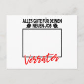 同僚へのお別れの贈り物を変える仕事 ポストカード (正面)