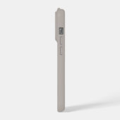 同僚へのカスタムイニシャルグレー電話ケースギフト iPhoneケース (左側面)