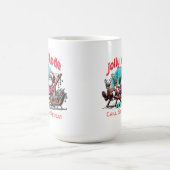 同僚へのプレゼントに最適な「Jolly Mode Santa Chill Sip Repeat」 コーヒーマグカップ (中央)