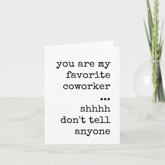 同僚への感謝、カード、ダウンロードおもしろい可能 カード (正面)