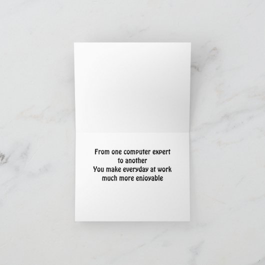 同僚への退職祝い カード (内部)