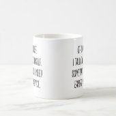 同僚を笑わせる!専門家のアドバイスは自分自身と話すこと コーヒーマグカップ (中央)