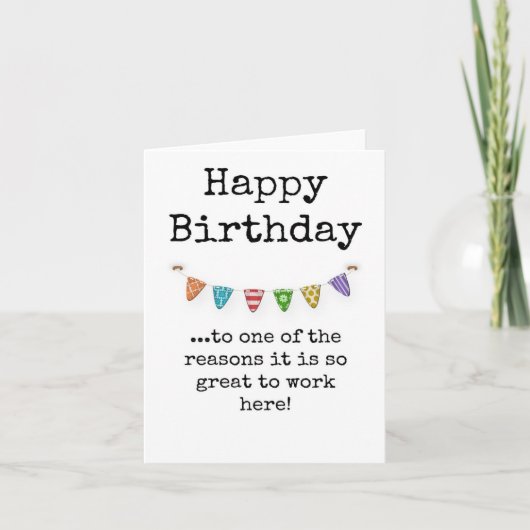 同僚カードへのハッピーバースデー カード (正面)