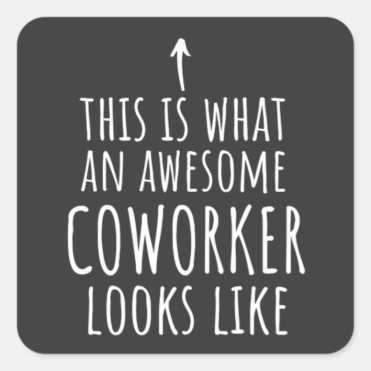 同僚ギフト、同僚マグ、素晴らし同僚 スクエアシール (正面)