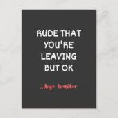 同僚コーヒーマグ – あなたはの離れ失礼 ポストカード (正面)