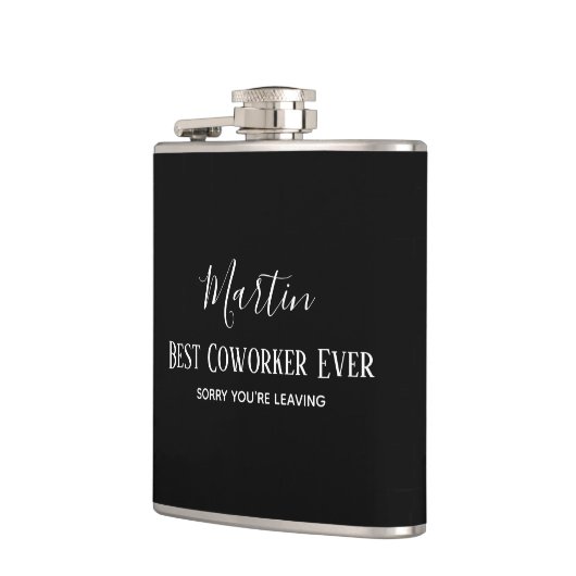 同僚ボス離れのADDおもしろい引用文カスタム フラスク (左)