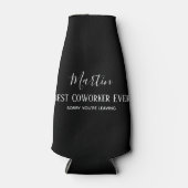 同僚ボス離れのADDおもしろい引用文カスタム ボトルクーラー (正面)