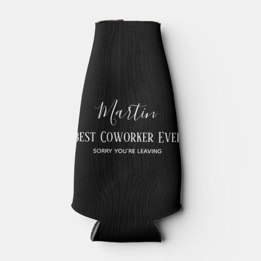 同僚ボス離れのADDおもしろい引用文カスタム ボトルクーラー (正面)