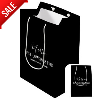 同僚ボス離れのADDおもしろい引用文カスタム ミディアムペーパーバッグ