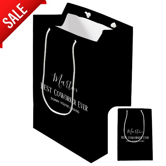 同僚ボス離れのADDおもしろい引用文カスタム ミディアムペーパーバッグ