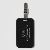 同僚ボス離れのADDおもしろい引用文カスタム ラゲッジタグ (正面縦)