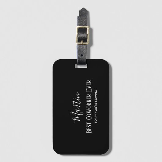 同僚ボス離れのADDおもしろい引用文カスタム ラゲッジタグ (正面縦)