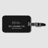 同僚ボス離れのADDおもしろい引用文カスタム ラゲッジタグ (正面横)