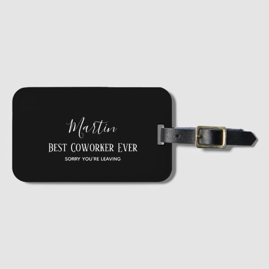 同僚ボス離れのADDおもしろい引用文カスタム ラゲッジタグ (正面横)