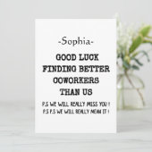 同僚ボス離れのADDおもしろい引用文カスタム 案内状 (スタンド正面)