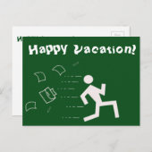 同僚向け休暇挨拶状 ポストカード (正面/裏面)