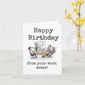 同僚誕生日カード、同僚からかわいいカード カード (黄色い花)