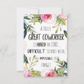 同僚遠くにに贈り物を離れ贈る別れ サンキューカード (正面)