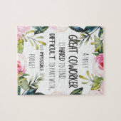 同僚遠くにに贈り物を離れ贈る別れ ジグソーパズル (横)