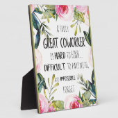 同僚遠くにに贈り物を離れ贈る別れ フォトプラーク (側面)