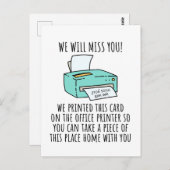 同僚遠くにまたはボスのカードへおもしろい進む ポストカード (正面/裏面)