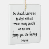 同僚離れが新しい仕事の贈り物を求めおもしろいる セラミックオーナメント (右)