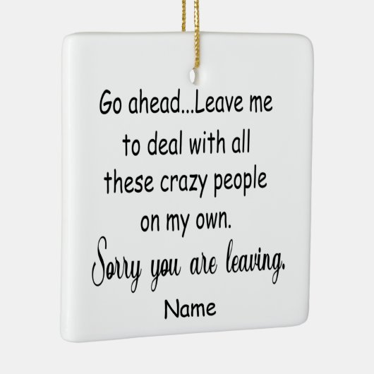 同僚離れが新しい仕事の贈り物を求めおもしろいる セラミックオーナメント (右)