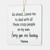 同僚離れが新しい仕事の贈り物を求めおもしろいる セラミックオーナメント (左)