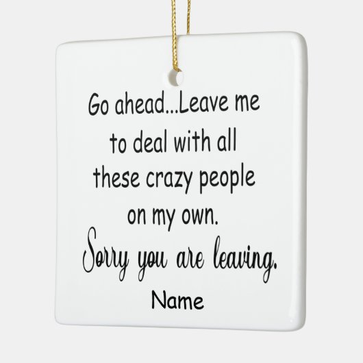 同僚離れが新しい仕事の贈り物を求めおもしろいる セラミックオーナメント (左)