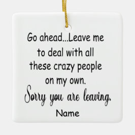 同僚離れが新しい仕事の贈り物を求めおもしろいる セラミックオーナメント