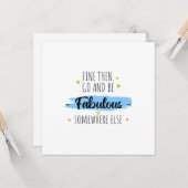 同僚離れのお別れ遠くにプレゼント カード (正面/裏面インサイチュ)