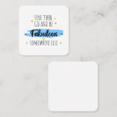 同僚離れのお別れ遠くにプレゼント スクエア名刺 (正面/裏面)