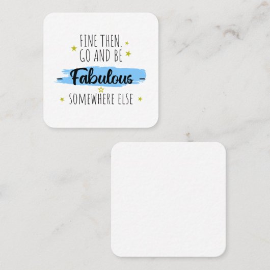 同僚離れのお別れ遠くにプレゼント スクエア名刺 (正面/裏面)