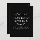 同僚離れの同僚離れの新しいおもしろい仕事 ポストカード (正面/裏面)