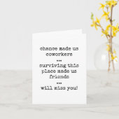 同僚離れよ、さよなら恋しく思、タイプ カード (黄色い花)