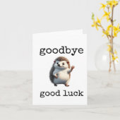 同僚離れ、さよなら、幸運、かわいいカード カード (黄色い花)