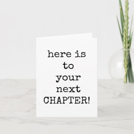 同僚離れ、次章、さようなら、幸運 カード (正面)