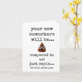 同僚離れ、皮肉、さよならおもしろいカード カード (黄色い花)