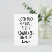 同僚、同僚、別れ、幸運のTシャツ ポストカード (スタンド正面)