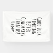 同僚，同僚，別れ，幸運を祈るTシャツK 横断幕 (横)