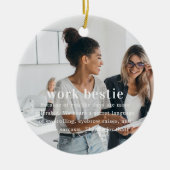 同僚｜思い出の写真のクリスマス記念品 セラミックオーナメント (正面)