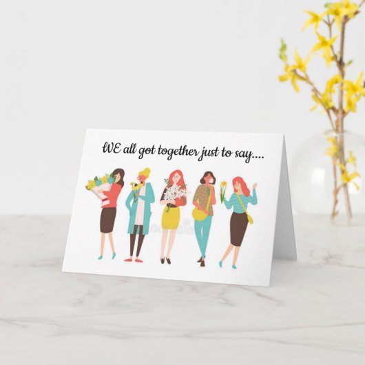 *同僚*誕生日 カード (黄色い花)