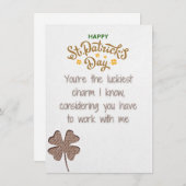 同僚 - 面白いセントパトリックデーのグリーティングカード シーズンカード (正面/裏面)