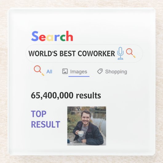 同僚PHOTOギフトボスナース先生ドクターママ ガラスコースター (正面)