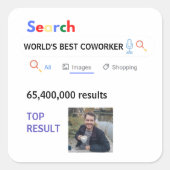 同僚PHOTOギフトボスナース先生ドクターママ スクエアシール (正面)
